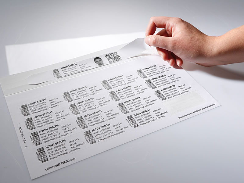 Patientenarmbänder für Laserdrucker
